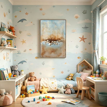 Küstenmuscheln Kinder Wandkunst