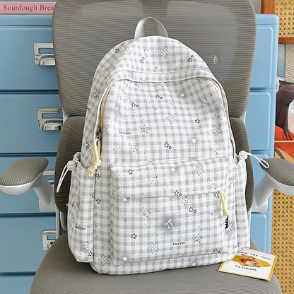Stylische karierte Druck Rucksack Brehn