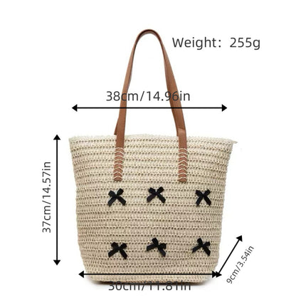 Trendige Große Strandtasche mit Originellen Schleifenapplikationen Brehn