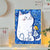 Verspielte Katzen- und Mädchenillustration Leinwandkunst Brehn