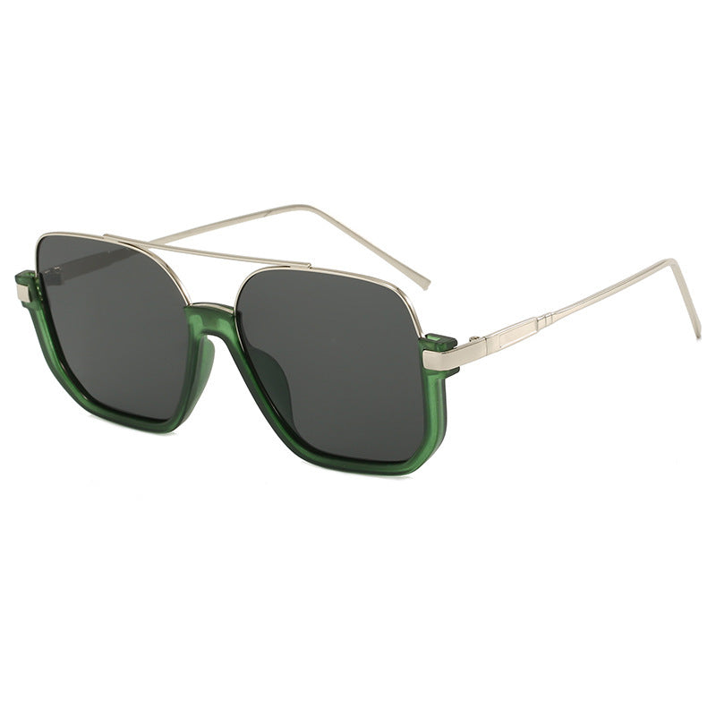 Damen Modische Sonnenbrille mit geschwungenem Metallrahmen und UV-Schutz Brehn