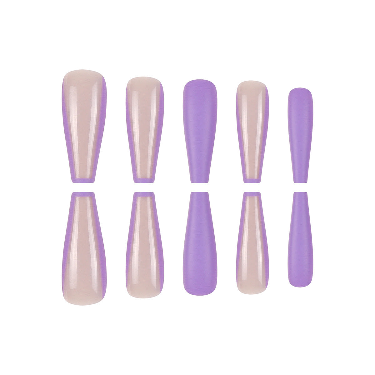 Elegante Matte Lange Stiletto-Nagelspitzen Brehn