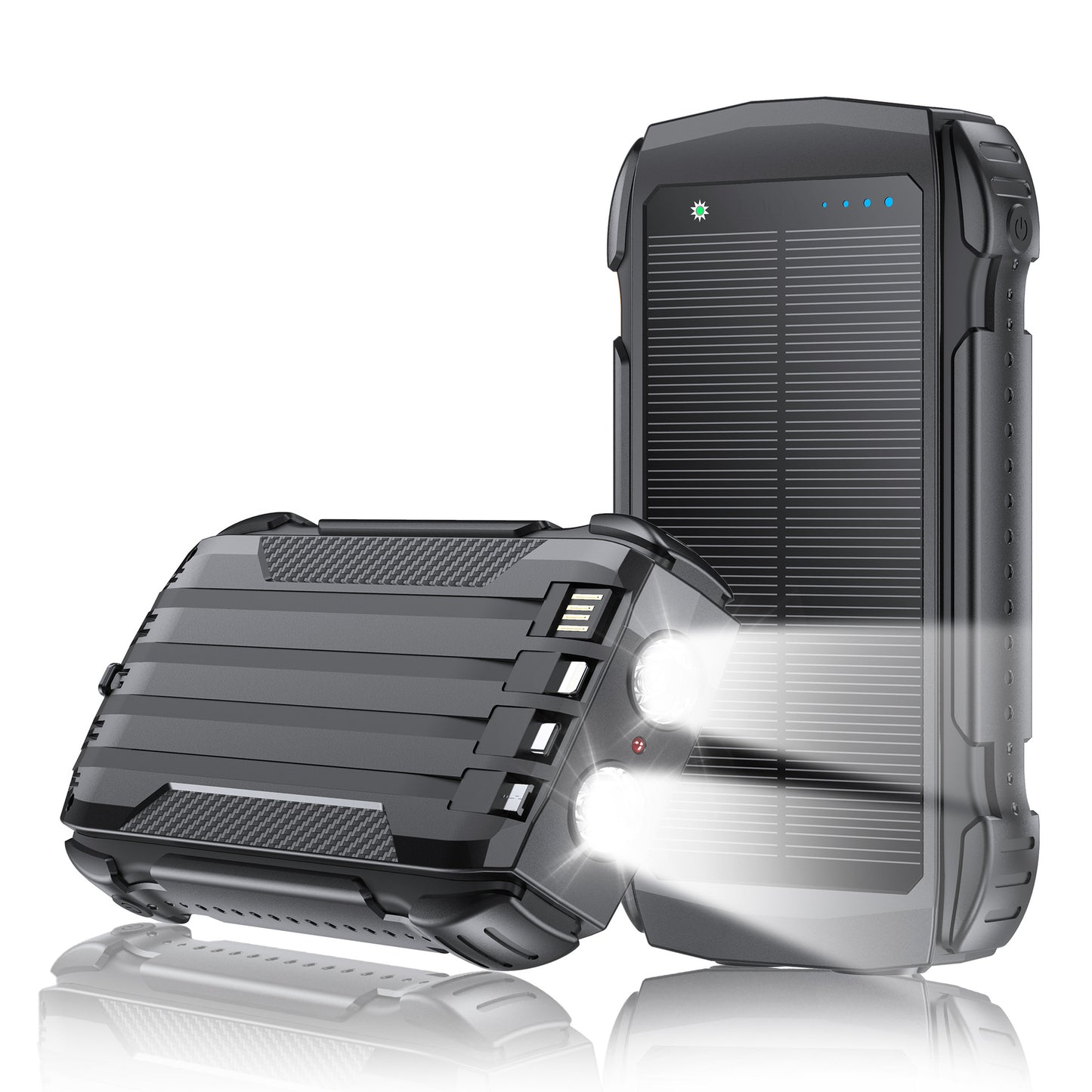 Robuste Solar-Powerbank mit Integrierter LED-Beleuchtung Brehn