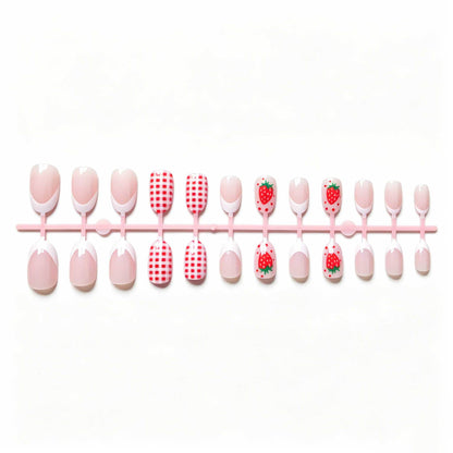 Erdbeer-Themen-Nagelkunst-Set