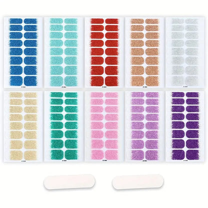 Glitzer Ombre Nagel Wraps