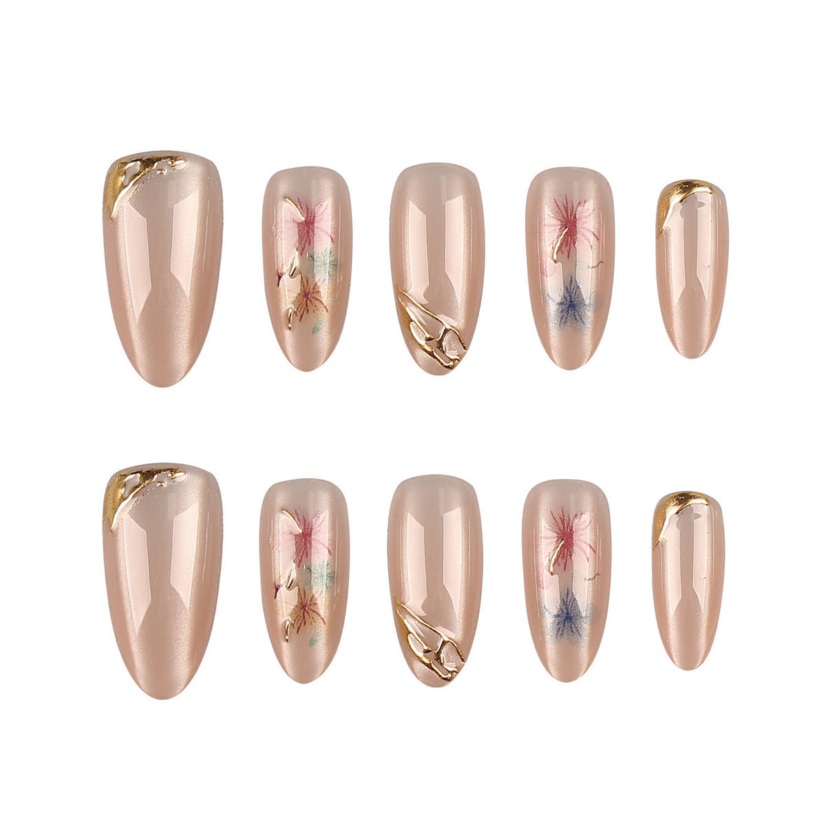 Elegante Künstlerische Press-On Nagelspitzen