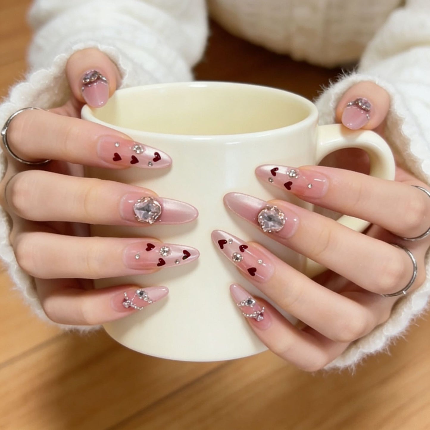 Premium Glitzernde Press-On Nagelerweiterungen Brehn