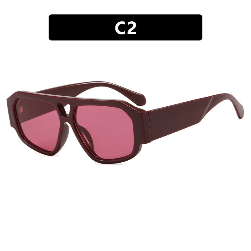 Damen Sonnenbrille mit auffälligem Octagon-Design und UV-Schutz Brehn