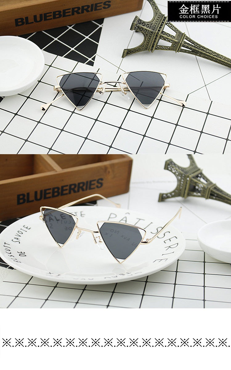 Damen geometrische Sonnenbrille mit elegantem Metallrahmen Brehn
