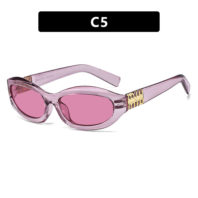 Damen modische Sonnenbrille im geschwungenen Design mit luxuriösen Details Brehn