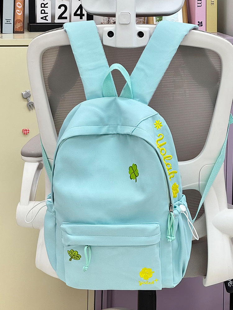 Lässiger Mehrfach- Taschen Bestickter Schulrucksack