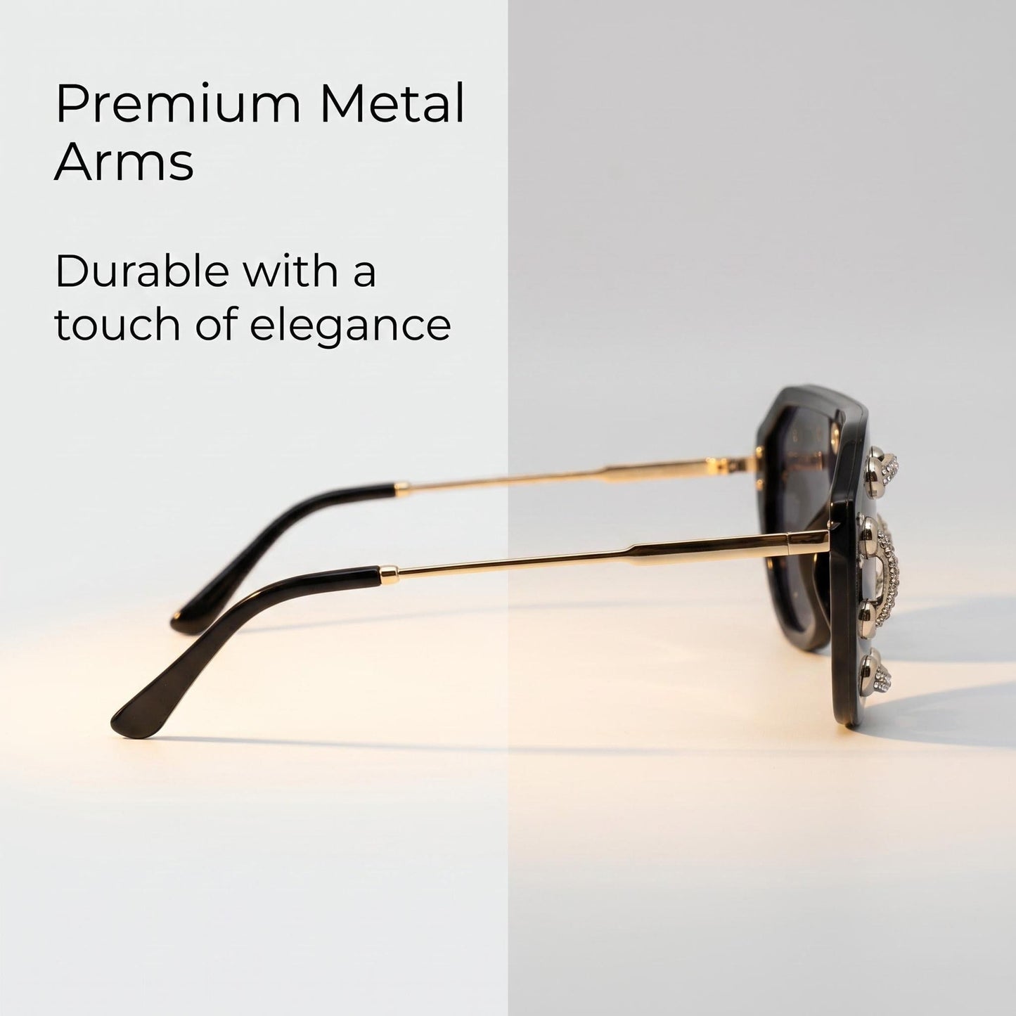 Damen extravagante Designer-Sonnenbrille mit funkelnden Akzenten Brehn