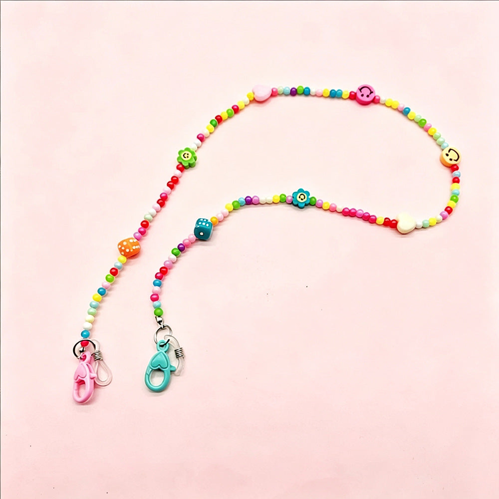 Bunte Perlen Brille Kette Brehn