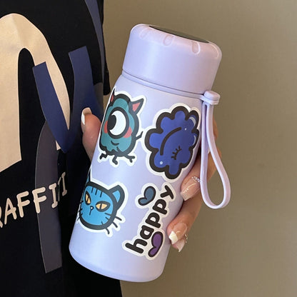 Damen stilvolle Wasserflasche mit witzigen Aufklebermotiven Brehn