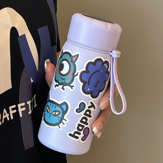 Damen stilvolle Wasserflasche mit witzigen Aufklebermotiven Brehn