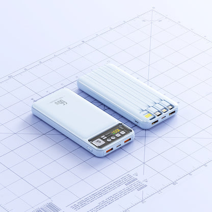Powerbank mit Integriertem Kabelsystem und Digitaler Ladeanzeige Brehn