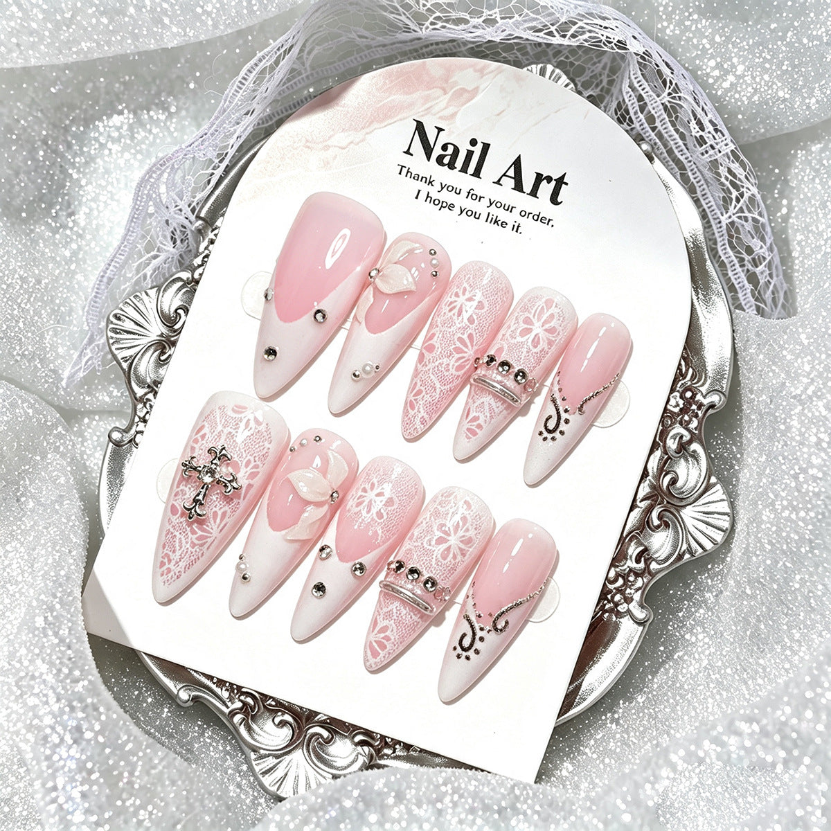 Elegantes Press-On Nagelkunstset
