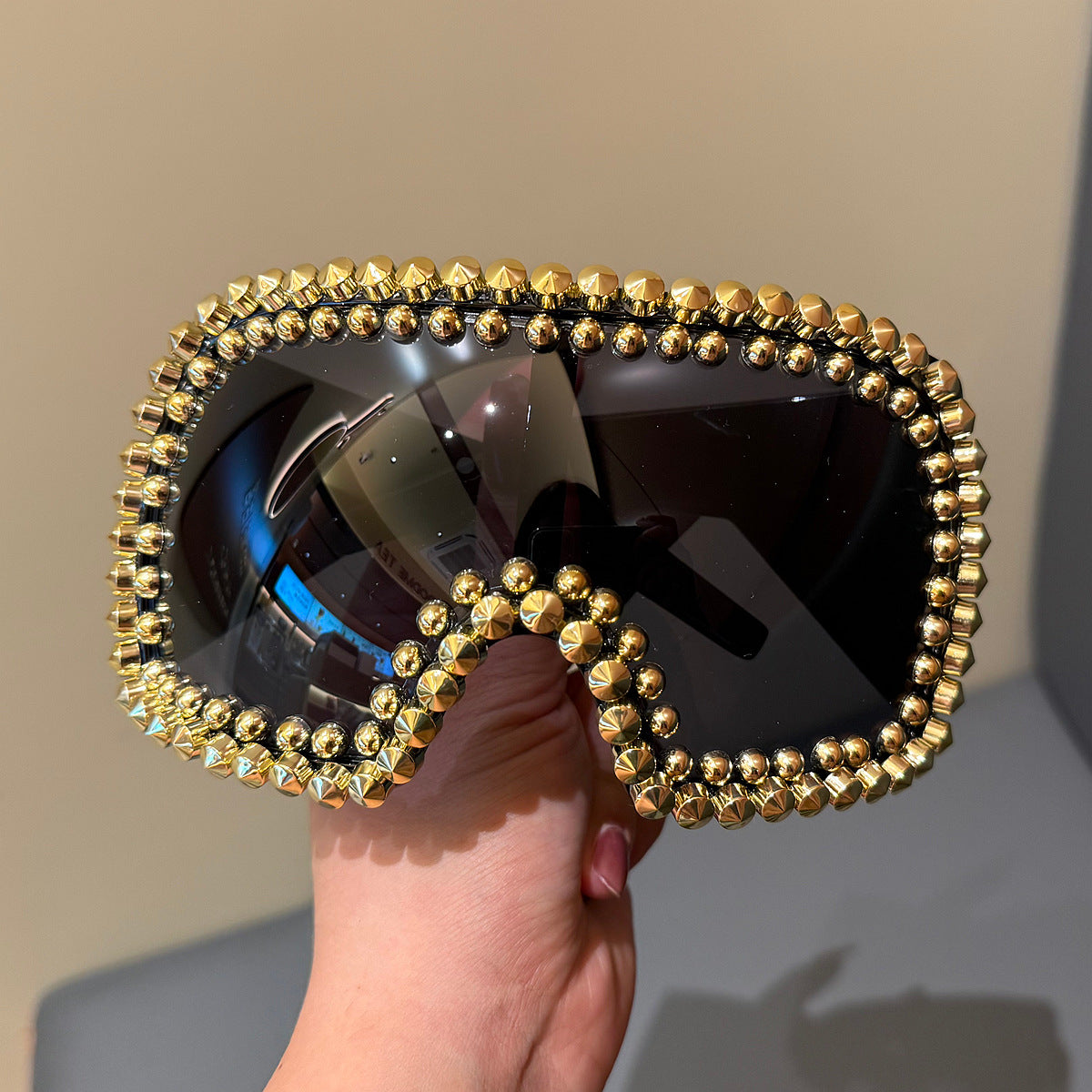 Damen modische Skibrille mit glamourösem Strassbesatz Brehn