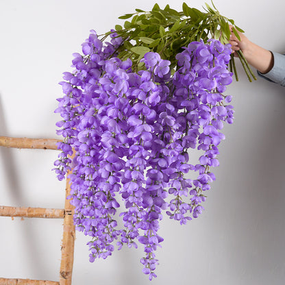 Elegante Faux-Wisteria-Blütenstiel-Dekoration