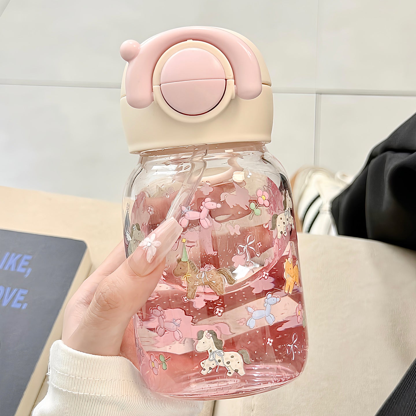 Damen lustige Trinkflasche mit niedlichem Tiermotiv Brehn