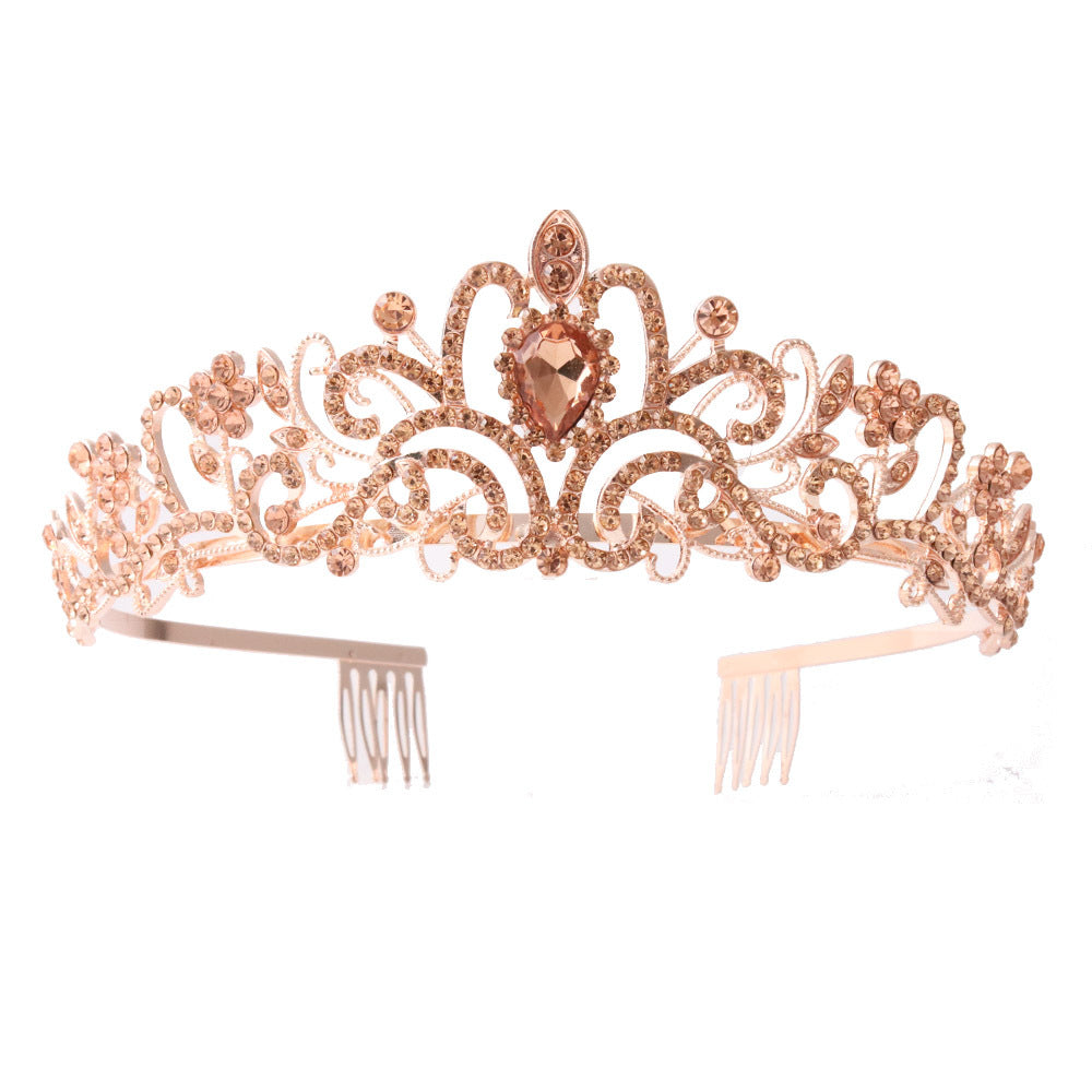 Damen Funkelnde Kristall-Tiara mit filigranem Design Brehn