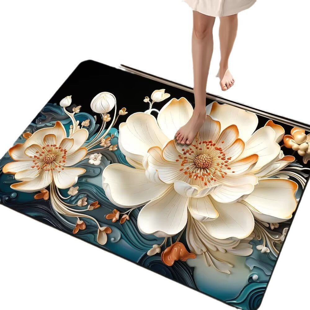 Floral Design Badezimmermatte Brehn