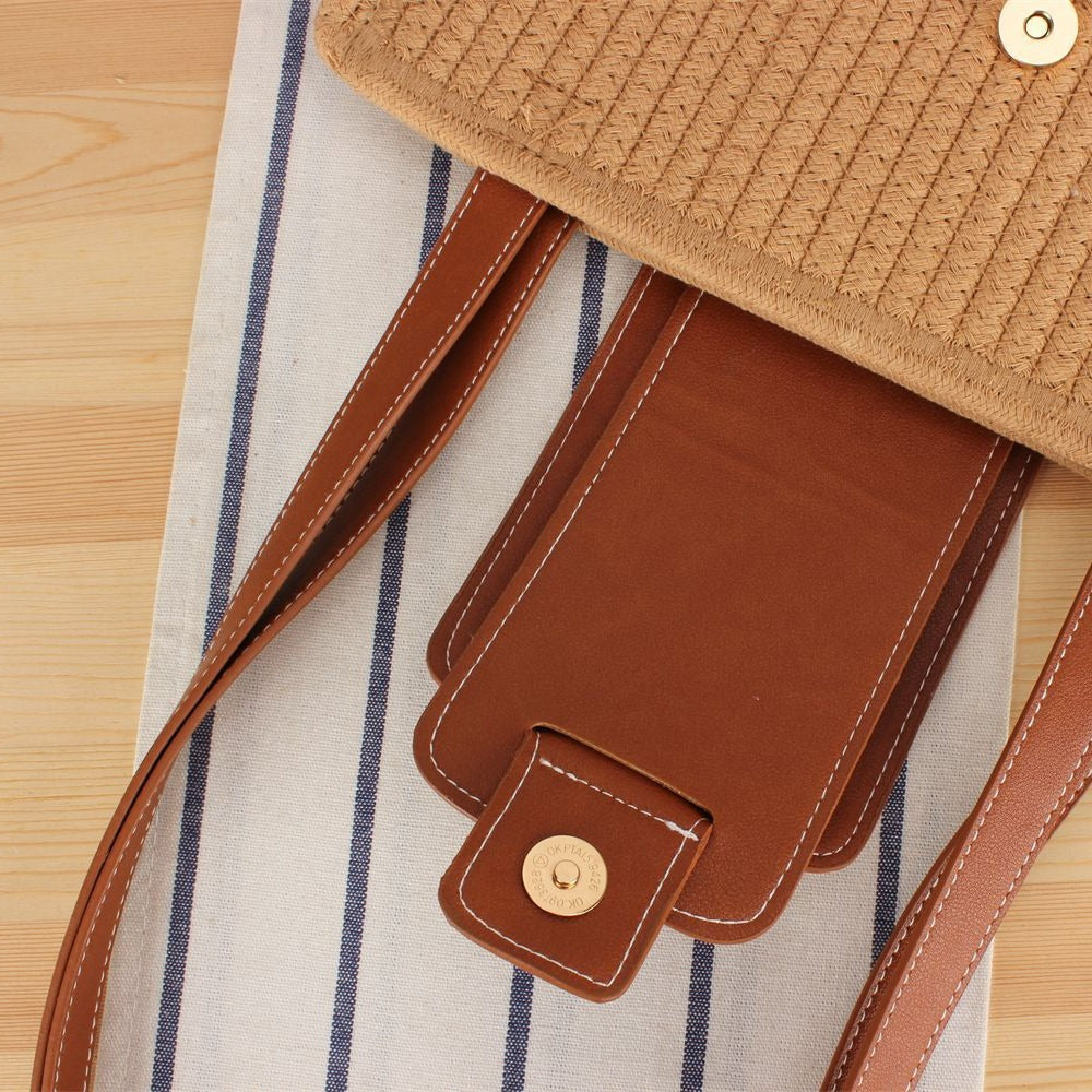 Geflochtene Tragetasche mit Elegantem Lederdetail Brehn