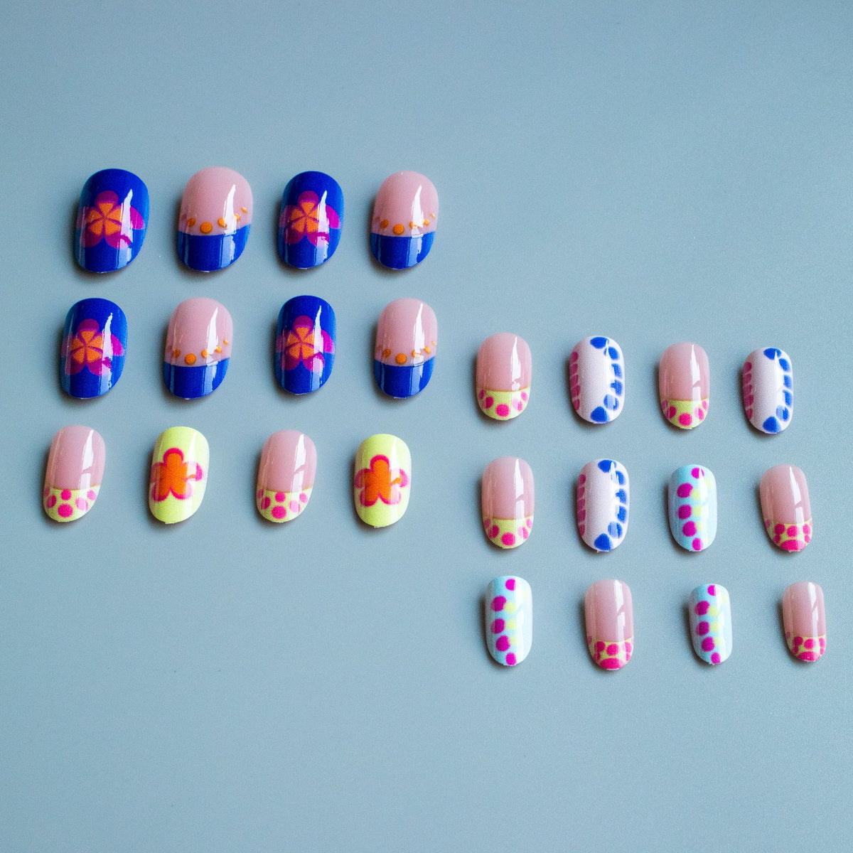 Künstlerisches floral ombre Nagelkunst Set