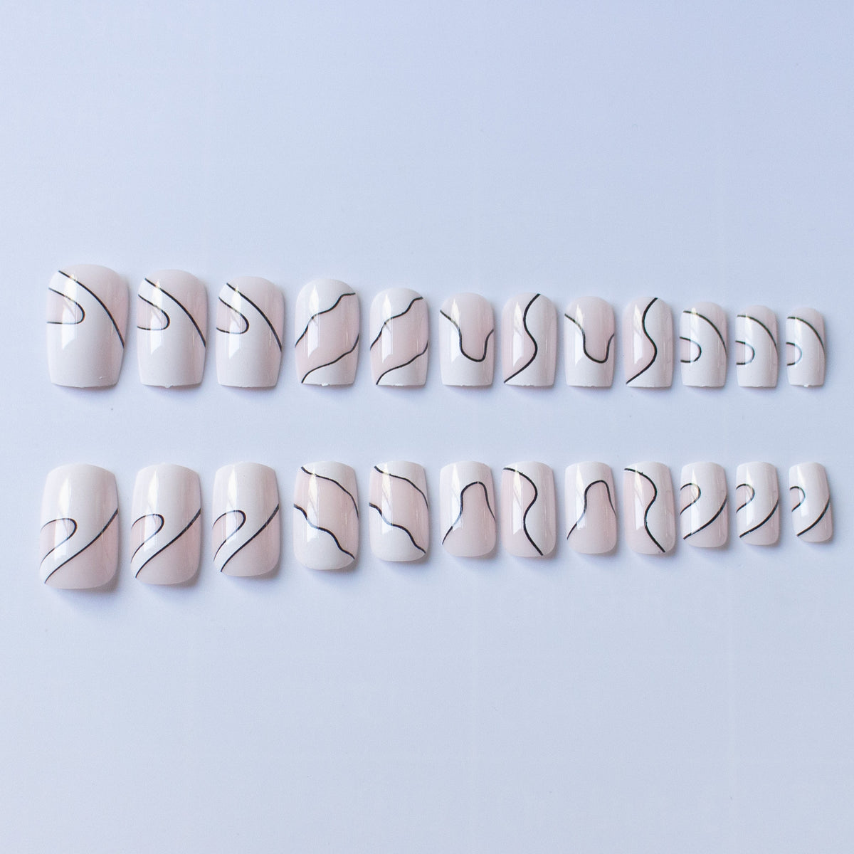 Künstlerisches abstraktes Nageldesign-Set