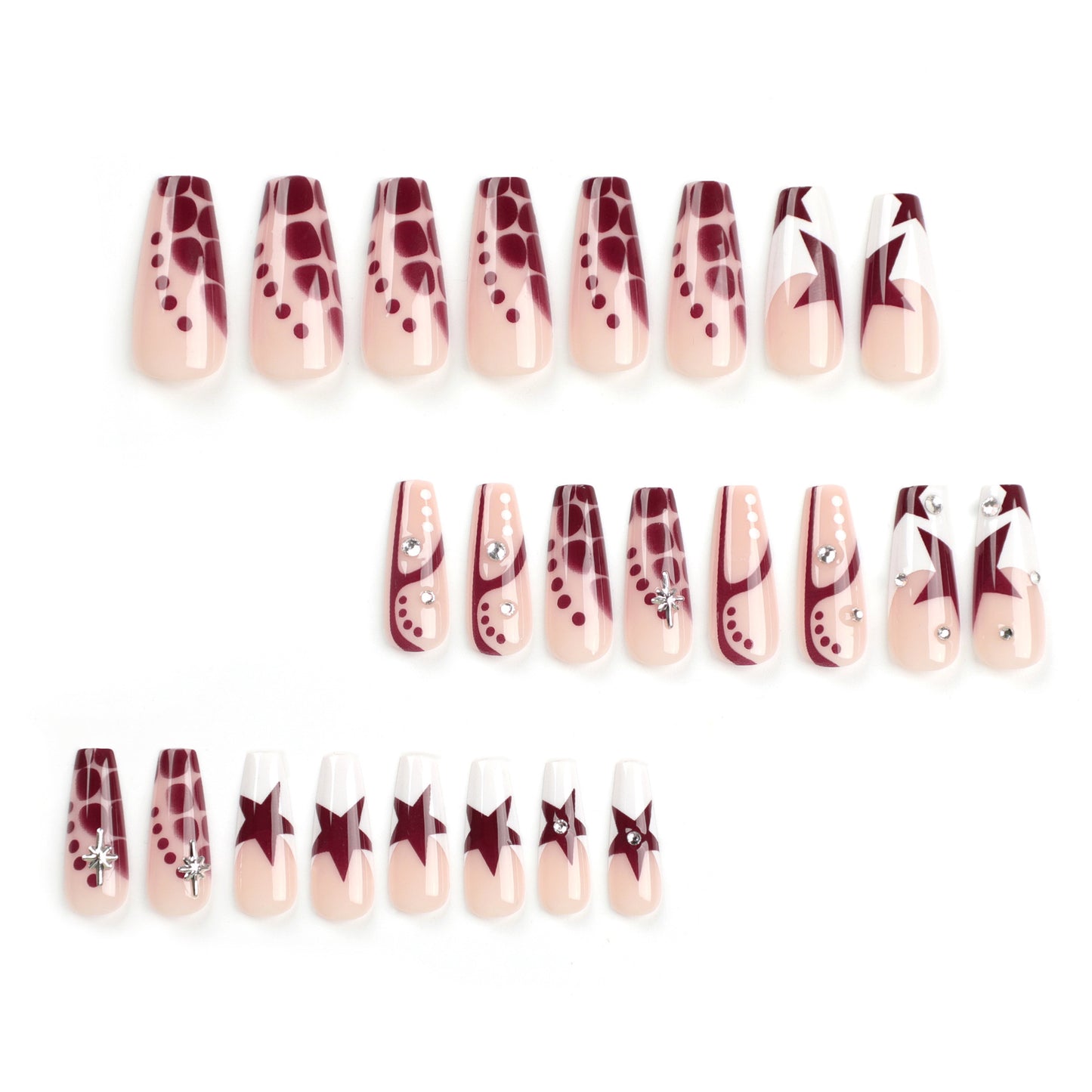 Dekoratives Press-On Nagelset Brehn