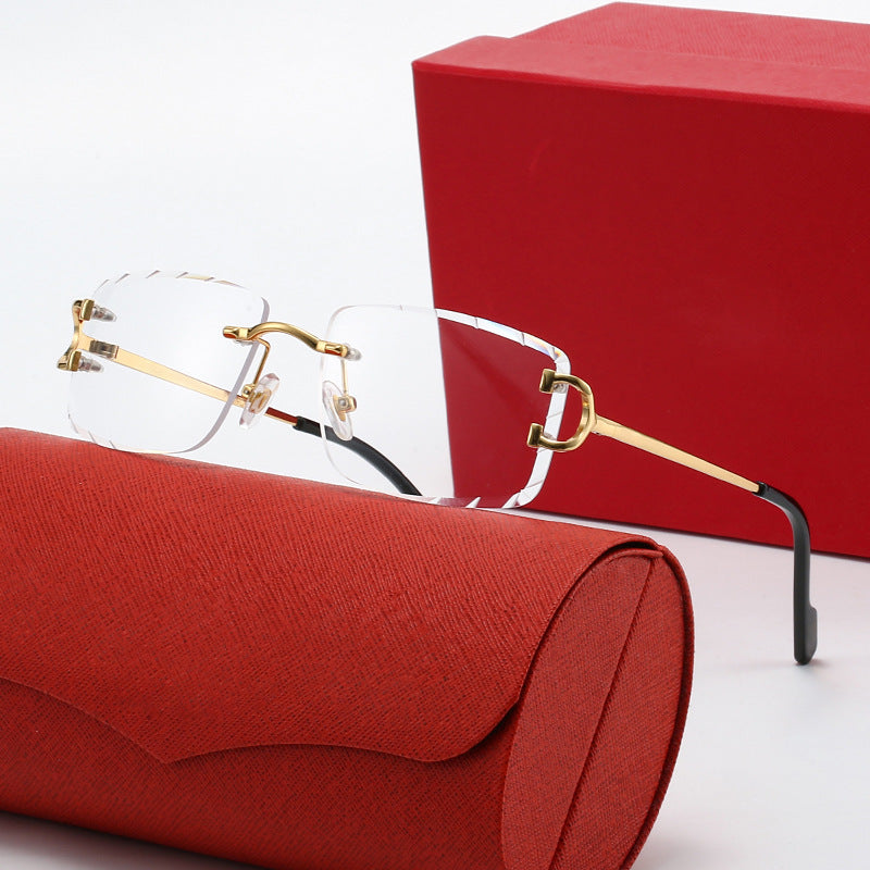 Damen elegante Halbrahmen Korrektionsbrille Brehn