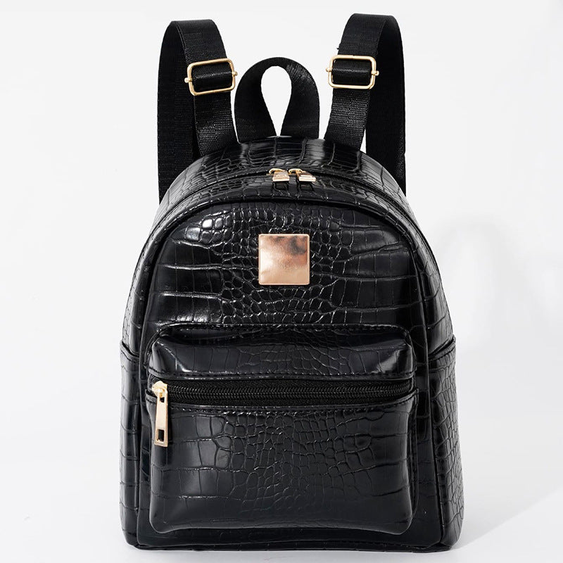 Rucksack Im Eleganten Krokodil-Look Brehn
