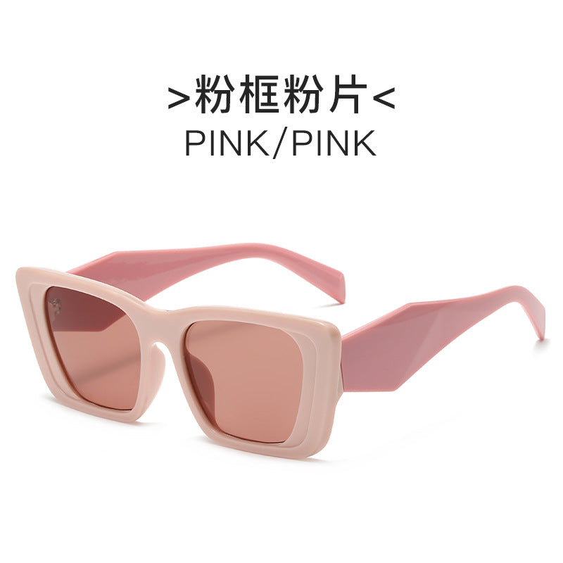 Damen geometrische Oversized-Sonnenbrille Brehn