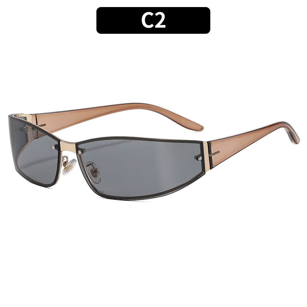 Sleek geometrische Schild Sonnenbrille