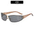 Sleek geometrische Schild Sonnenbrille