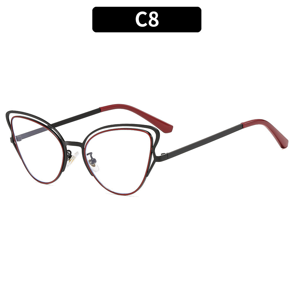 Damen Cat-Eye Sonnenbrille mit luxuriösem Metallrahmen und hochwertigen Verlaufsgläsern Brehn