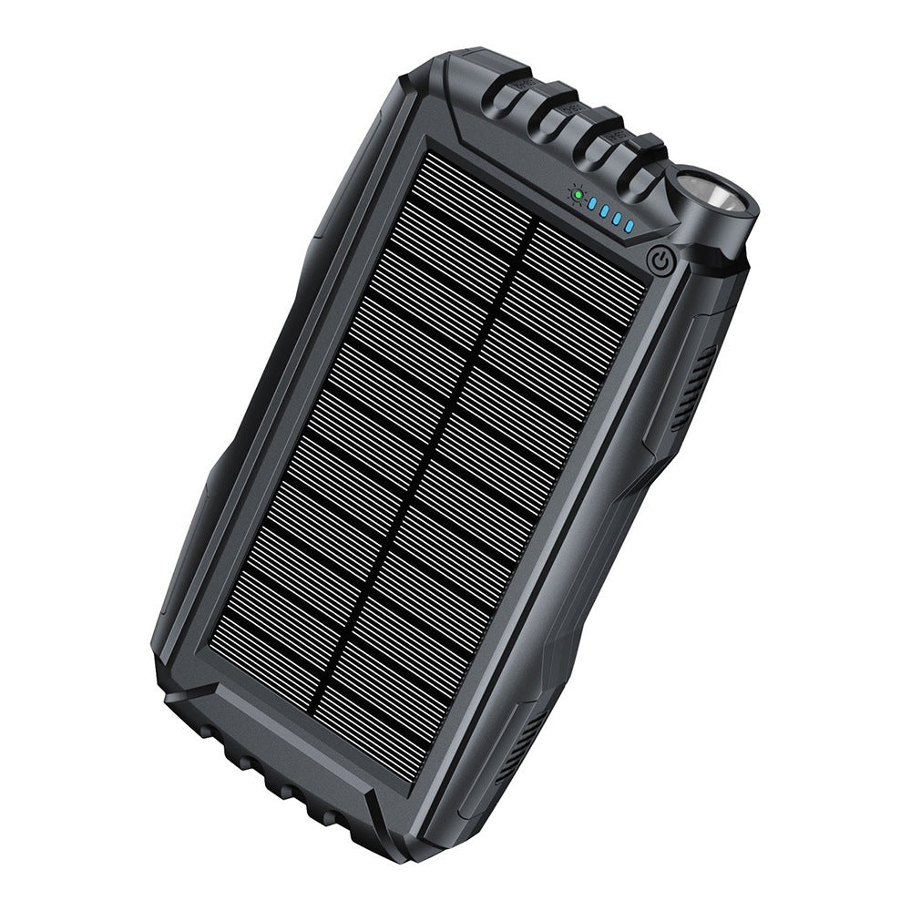 Robuste Solar-Powerbank mit Led-Taschenlampe Brehn