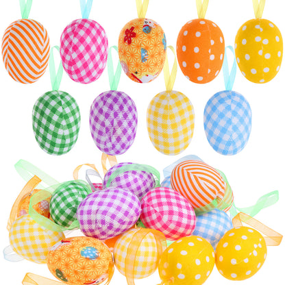 Dekorative Frühlings-inspirierte Stoff-Ostereier Brehn