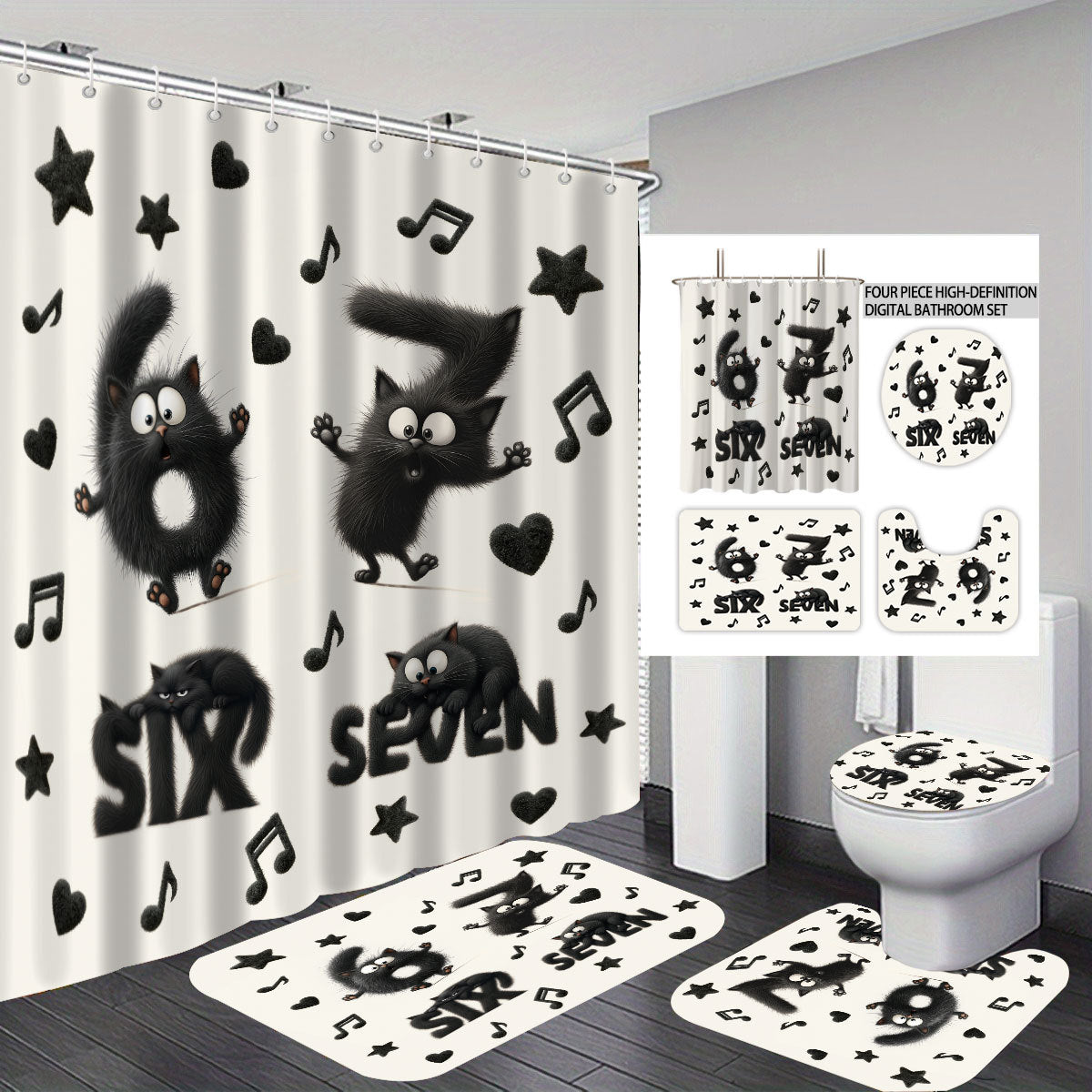 Buntes Dessert-Themen Badezimmer Set Brehn