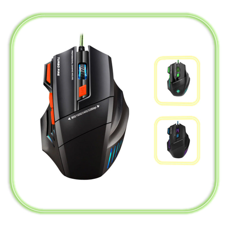 Hochpräzise Gaming-Maus mit Anpassbarem Dpi und Rgb-Beleuchtung Brehn