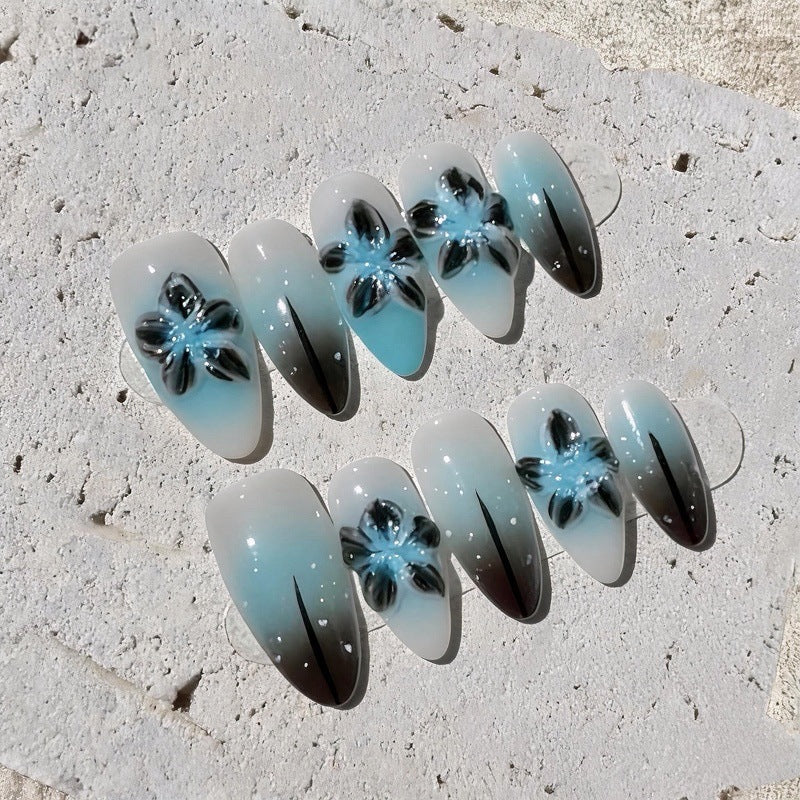 Künstlerische Blumennagelspitzen zum Aufkleben