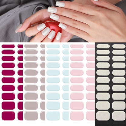 Elegante French Tip Nagelaufkleber