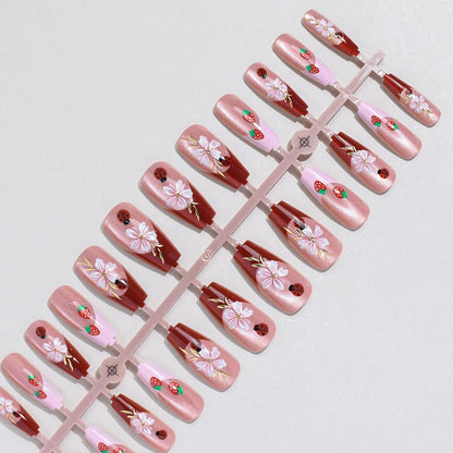 Floral Art Press-On Nail Set Brehn