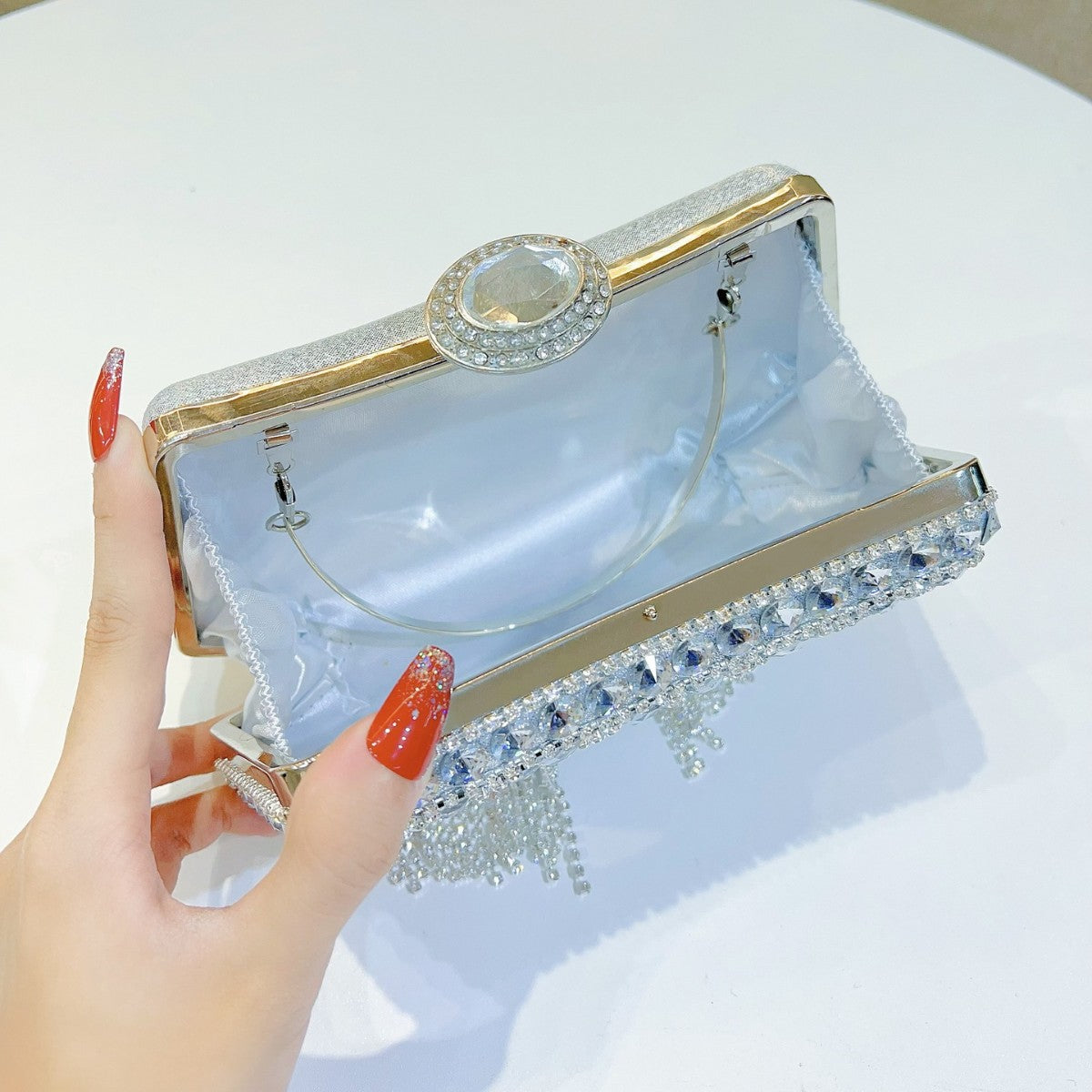 Beaded Crystal Abendtasche