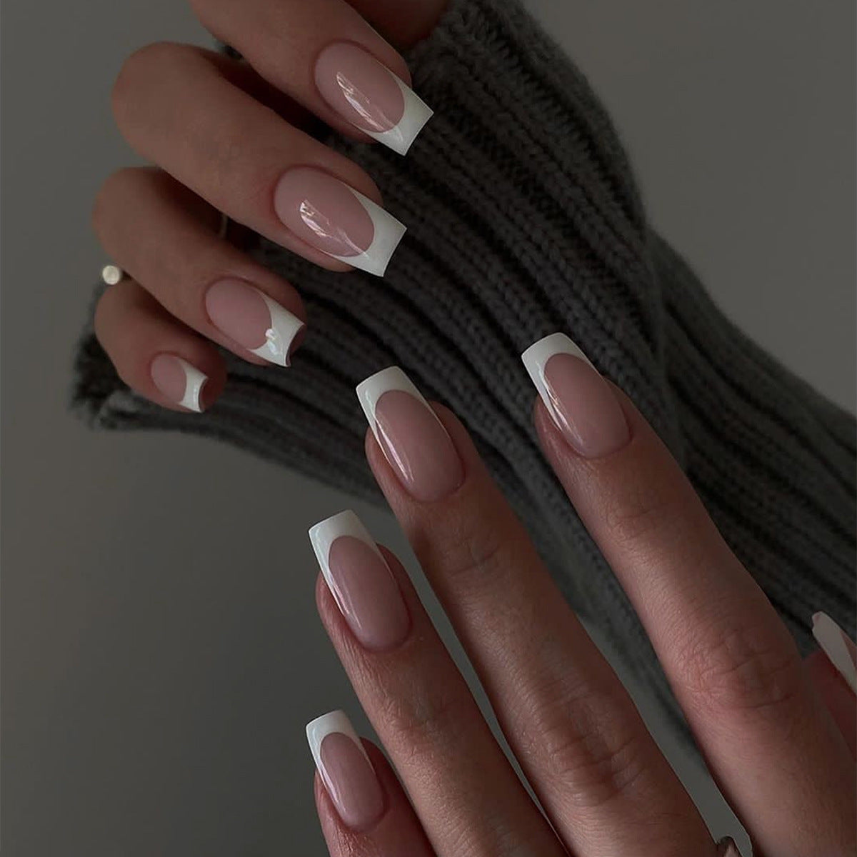 Press-On French Tip Nagelset Brehn
