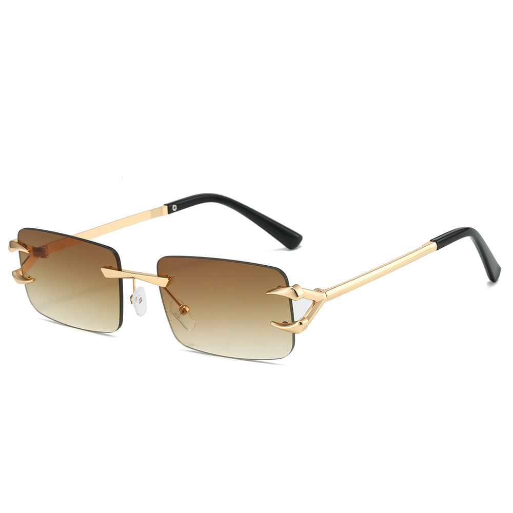 Damen futuristische Sonnenbrille mit innovativem Gestell und witterungsbeständigen Gläsern Brehn
