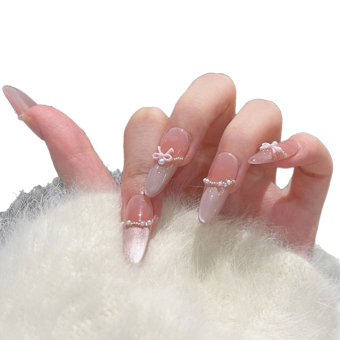 Elegante dekorative Stiletto Press-On Nägel Brehn