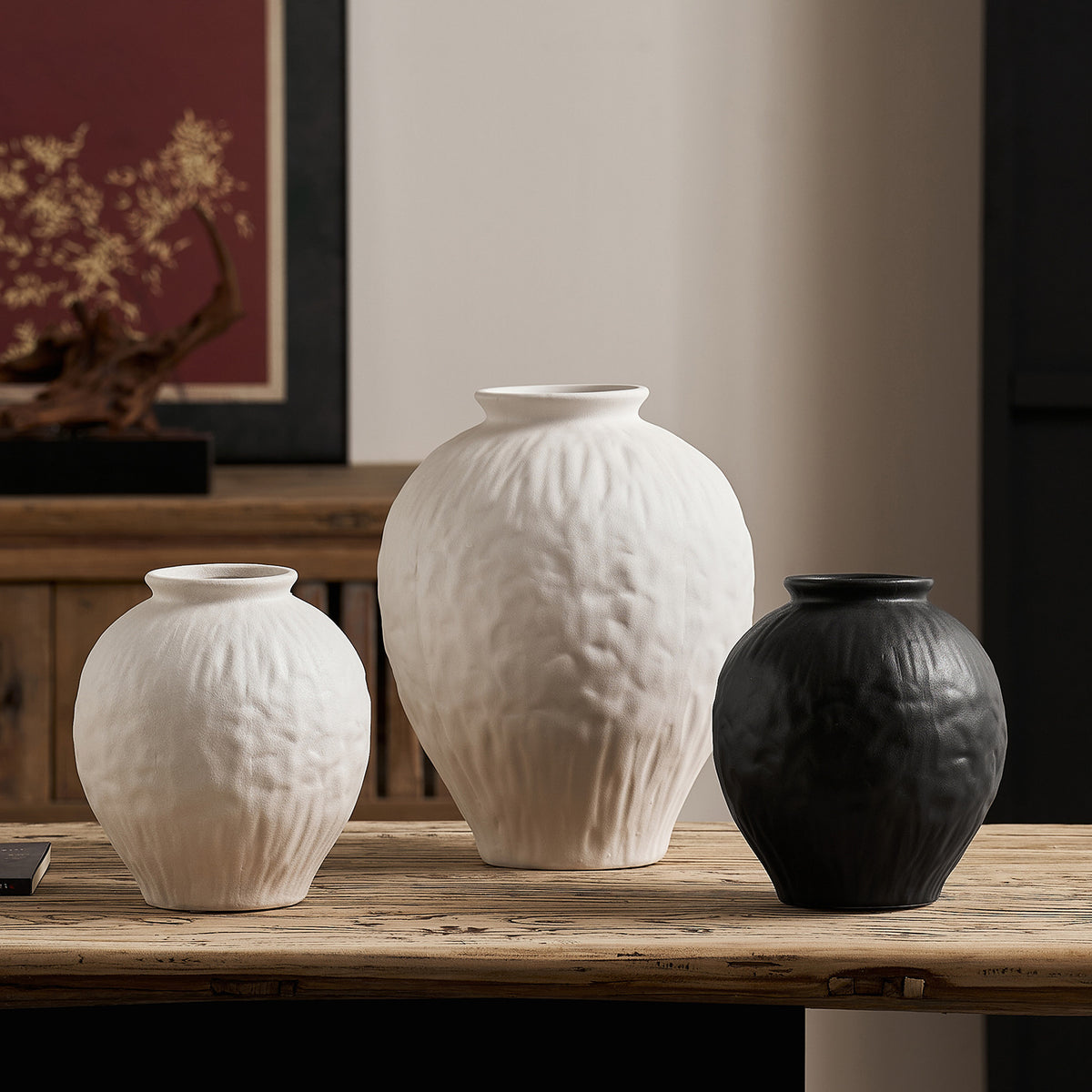 Elegante Keramikvase mit Struktur Brehn