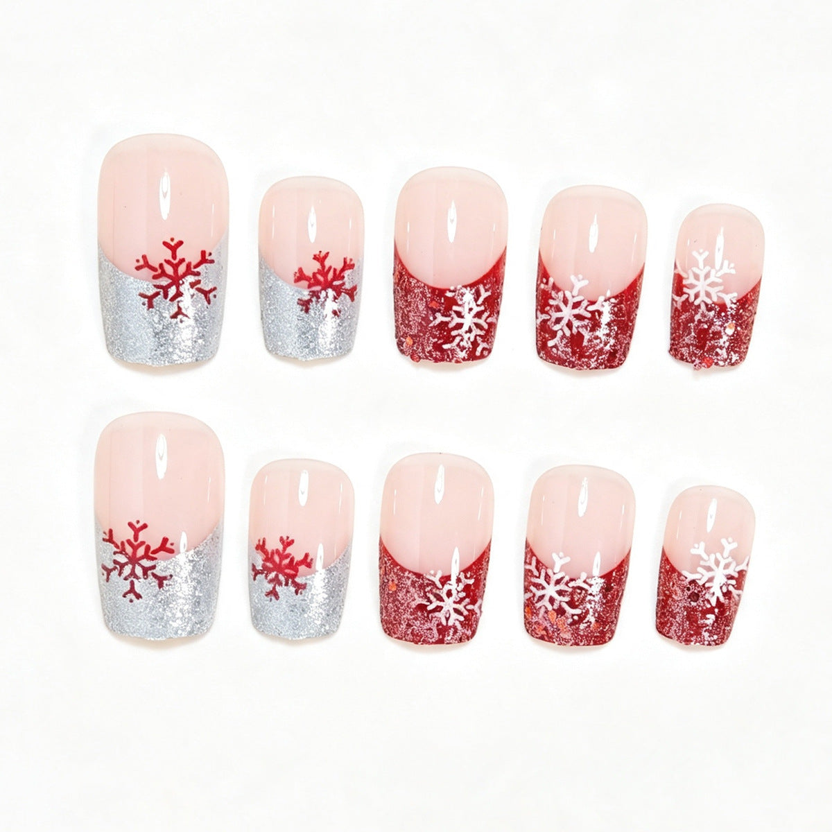 Saisonale Schneeflocken-Nagelkunst-Wraps Brehn