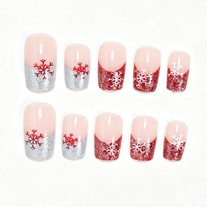 Saisonale Schneeflocken-Nagelkunst-Wraps Brehn